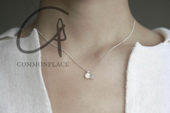 OLIO E ACETO Pure Silver White Agate Pendant necklace OA02N12